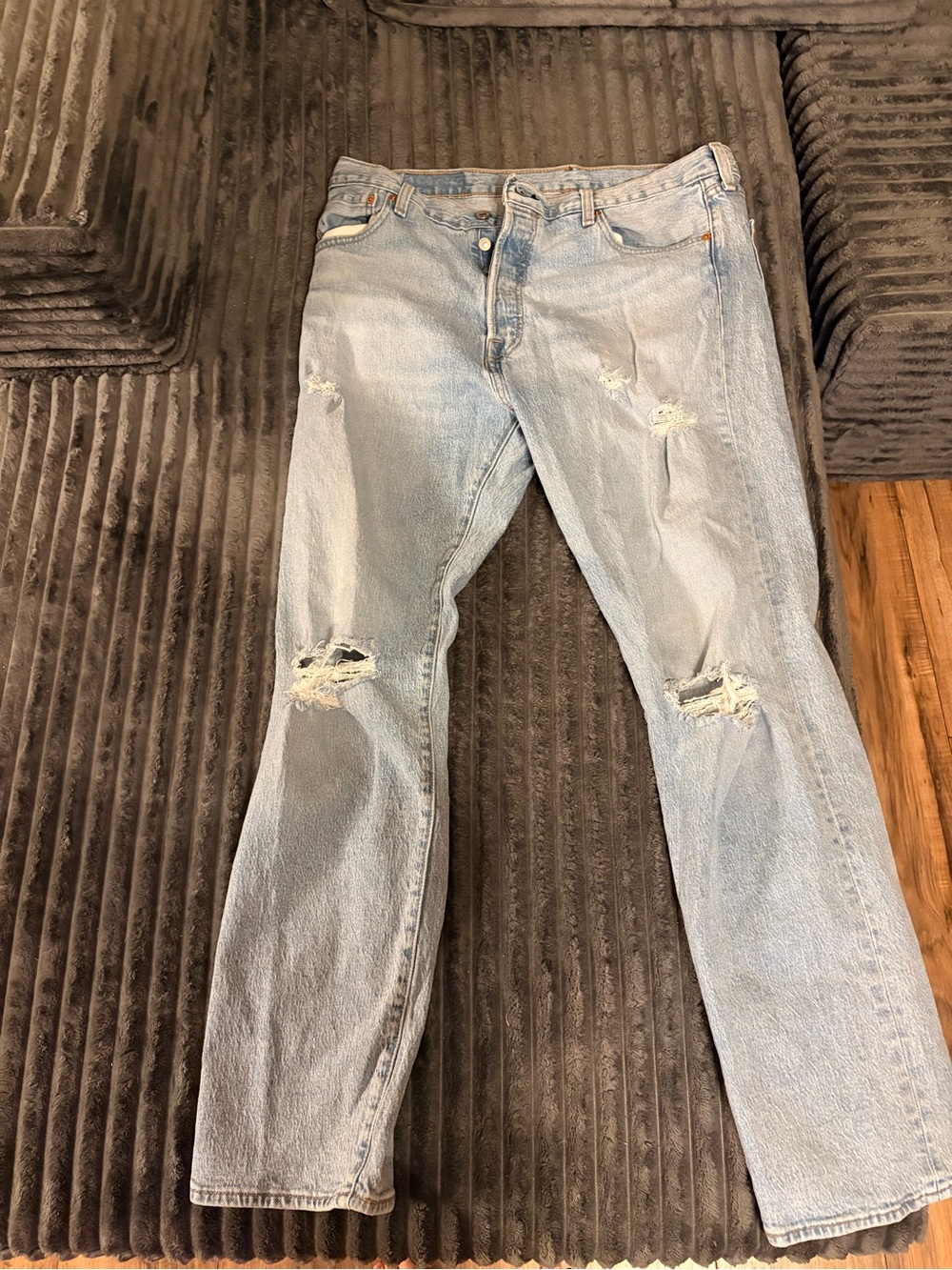 Men's Light Blue Distressed Jeans Levi’s